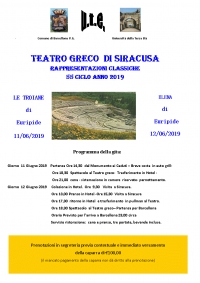 TEATRO GRECO SIRACUSA: 11 e 12 GIUGNO 2019
