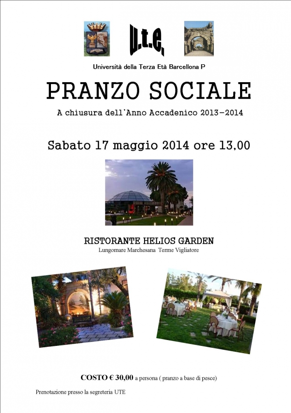PRANZO SOCIALE 2014